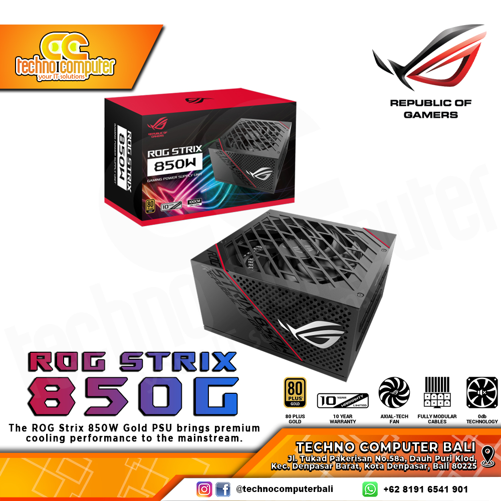 ASUS ROG STRIX-850G WHITE 850W 80+ Gold - Full Modular