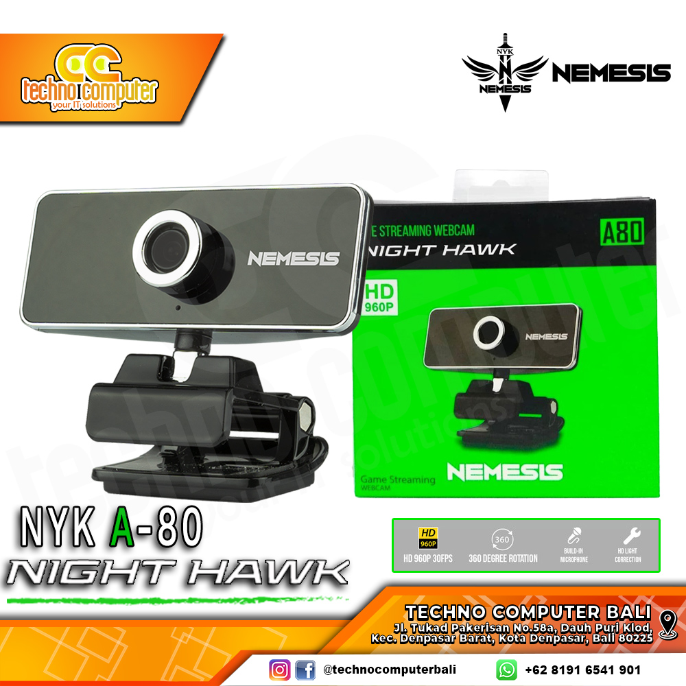 NYK NEMESIS NIGHT HAWK A80 - HD 960p Webcam