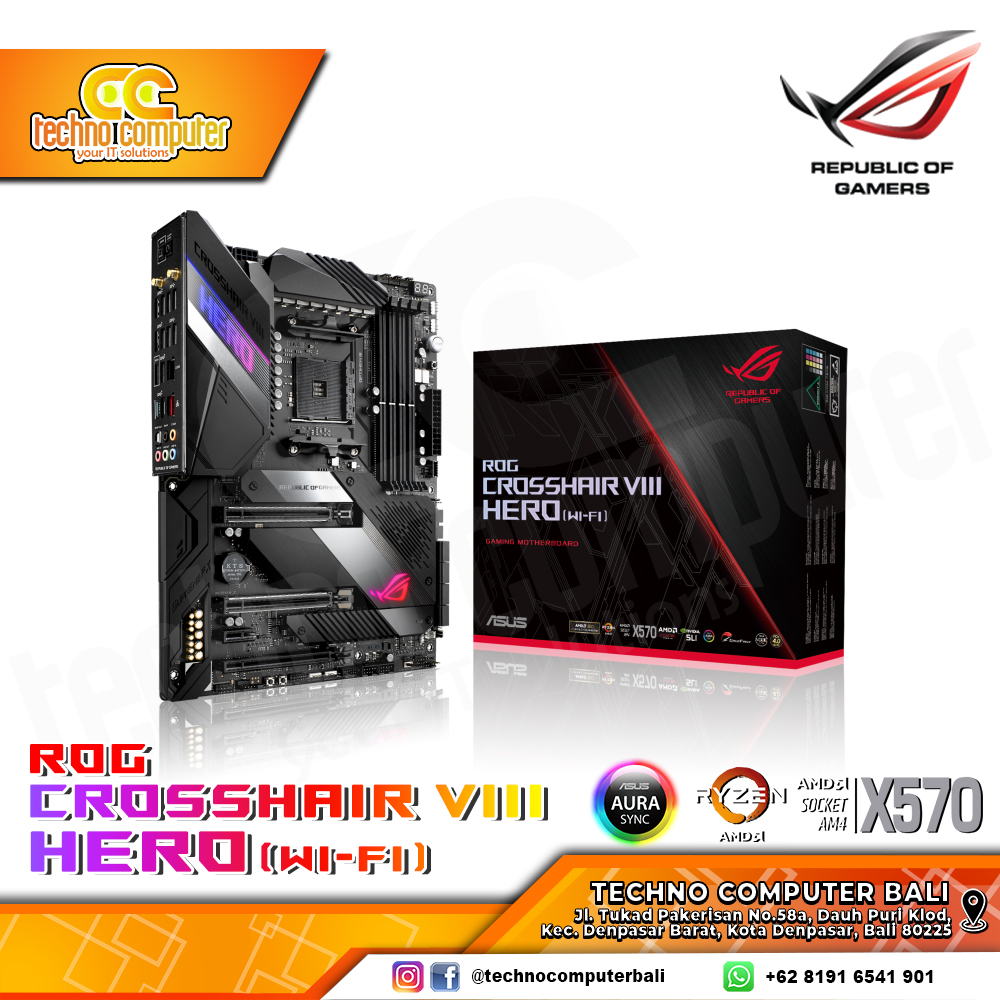 ASUS ROG CROSSHAIR VIII HERO WIFI - ATX, AM4, X570, DDR4 