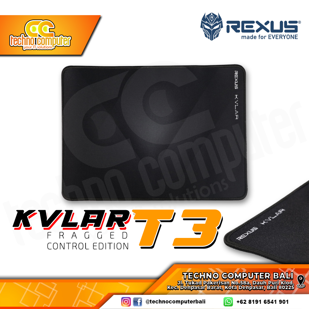 MOUSEPAD REXUS KVLAR T3 (350 x 250 x 4 mm) - Gaming Mousepad