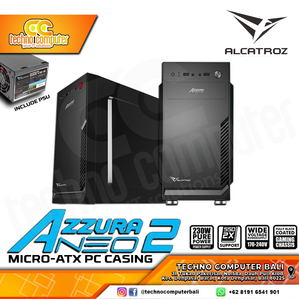 CASING ARMAGGEDDON ALCATROZ AZZURA NEO 2 (PSU 250W)