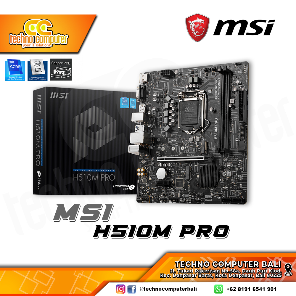 MSI H510M PRO - mATX, LGA1200, H510, DDR4