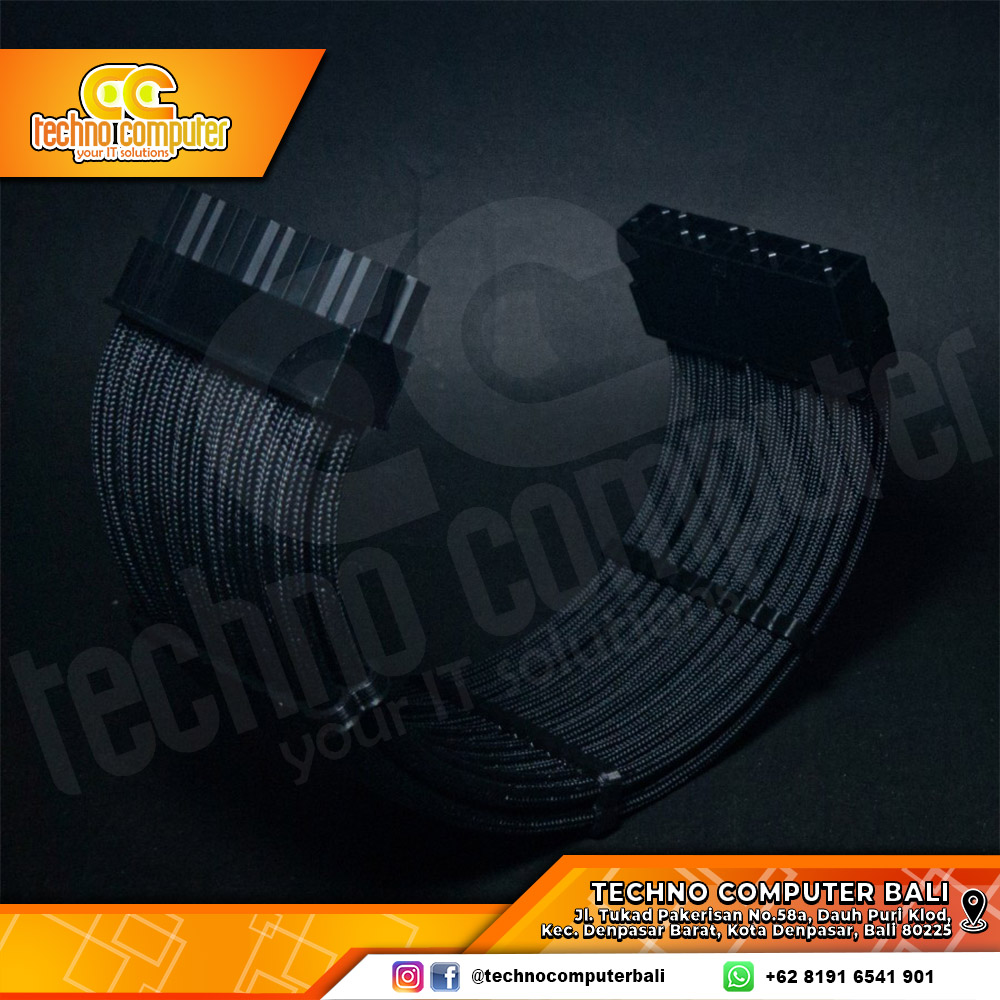 KABEL SLEEVE 8 PIN (4+4) CPU CUSTOM - CLASSIC BLACK