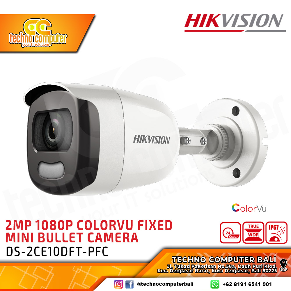 HIKVISION DS-2CE10DFT-PFC 2MP 1080P OUTDOOR Camera CCTV