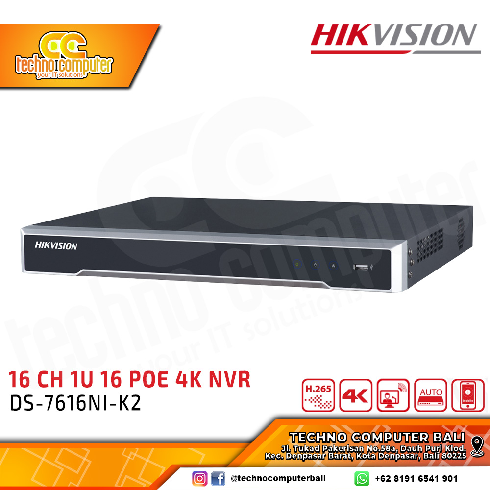 NVR HIKVISION 16CH DS-7616NI-K2