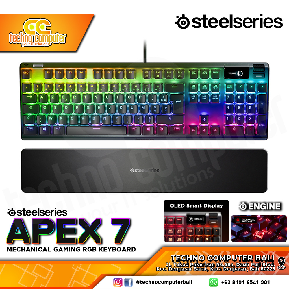 STEELSERIES APEX 7 - Mechanical Red Switch - Gaming Keyboard