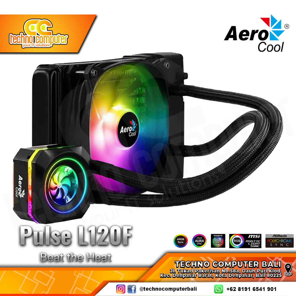 AEROCOOL PULSE L120F RGB - CPU Cooler - 120mm AIO Liquid Cooler