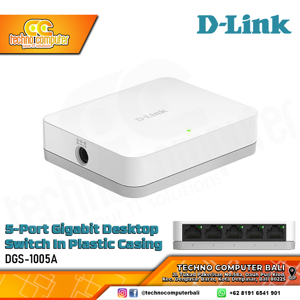 SWITCH HUB D-LINK DGS-1005A 5-Port Gigabit Unmanaged Desktop Switch