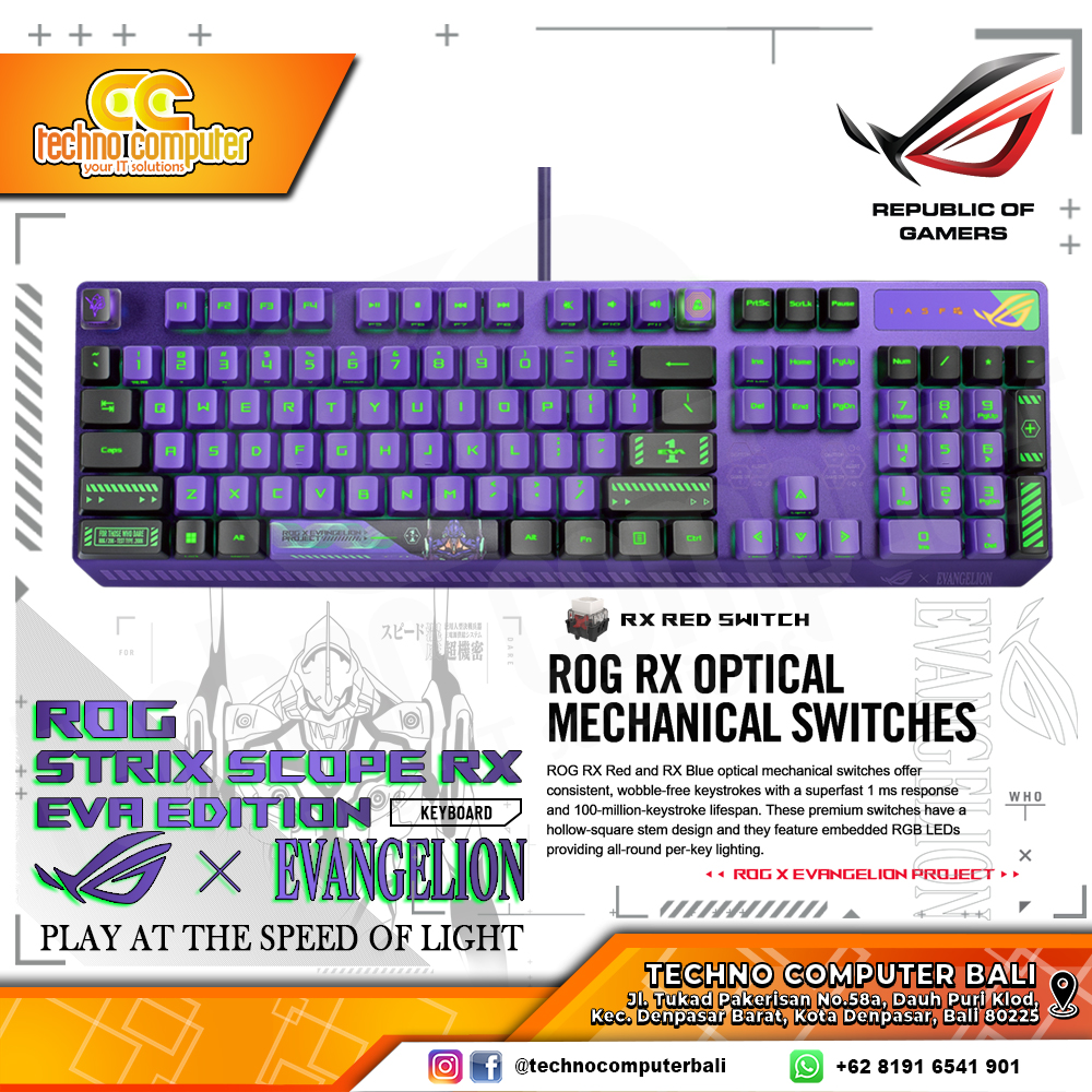 ASUS ROG Strix Scope RX EVA Edition - Mechanical RX Red Switch - Gaming Keyboard