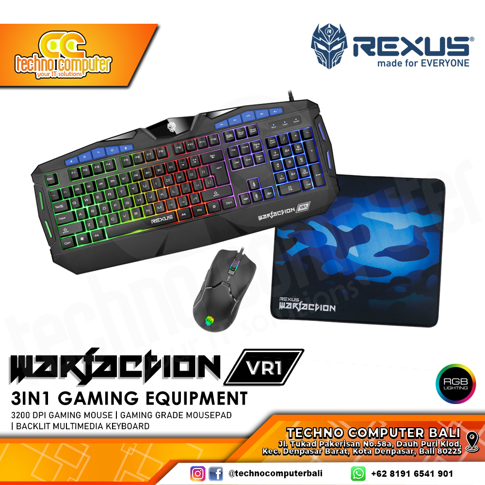 REXUS WARFACTION VR1 - Gaming Keyboard & Mouse Combo