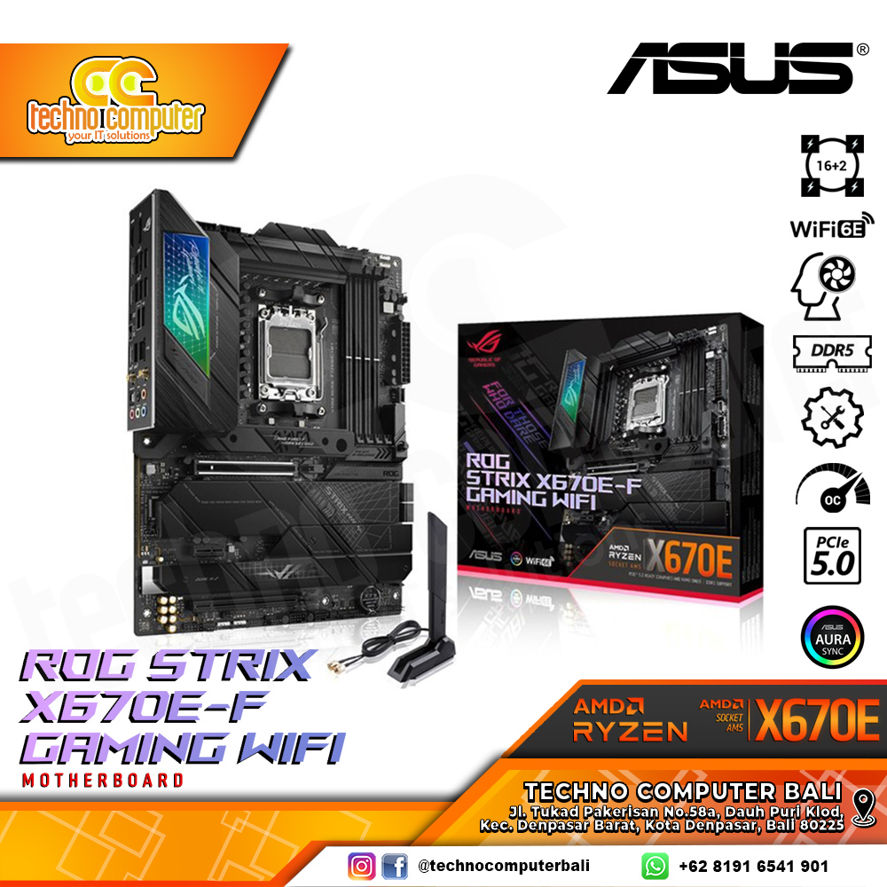 ASUS ROG STRIX X670E-F GAMING WIFI - ATX, AM5, X670, DDR5 