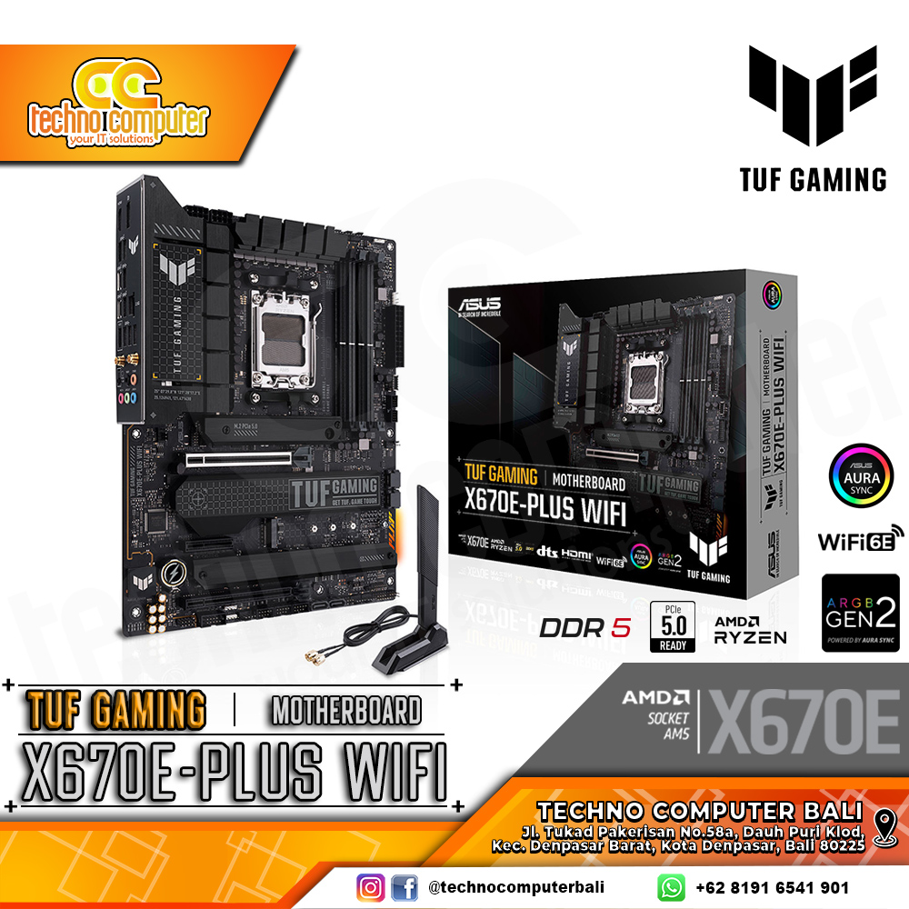 ASUS TUF GAMING X670E-PLUS WIFI - ATX, AM5, X670, DDR5 