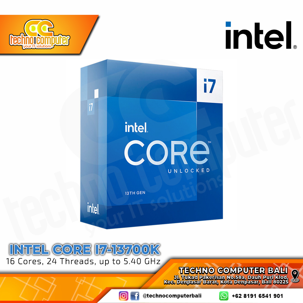 PROCESSOR INTEL CORE I7-13700K - 16 Cores 24 Threads Up to 5.40GHz - Socket LGA1700