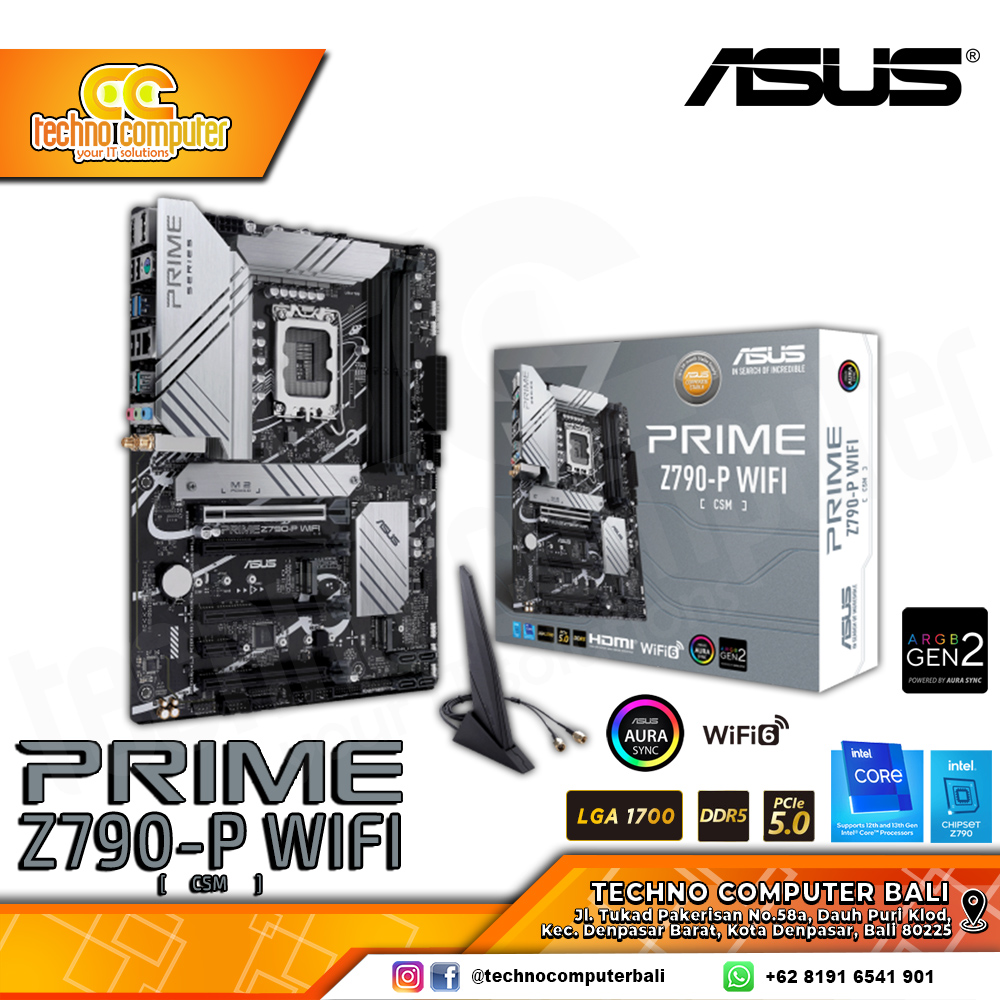 ASUS PRIME Z790-P WIFI-CSM - ATX, LGA1700, Z790, DDR5 