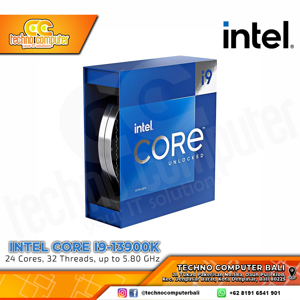 PROCESSOR INTEL CORE I9-13900K - 24 Cores 32 Threads Up to 5.80GHz - Socket LGA1700