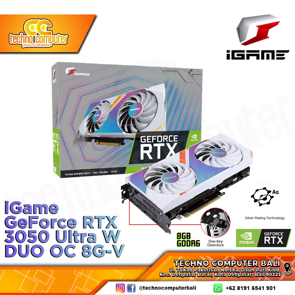 COLORFUL iGame NVIDIA GeForce RTX 3050 Ultra W DUO OC Edition 8GB GDDR6 - White