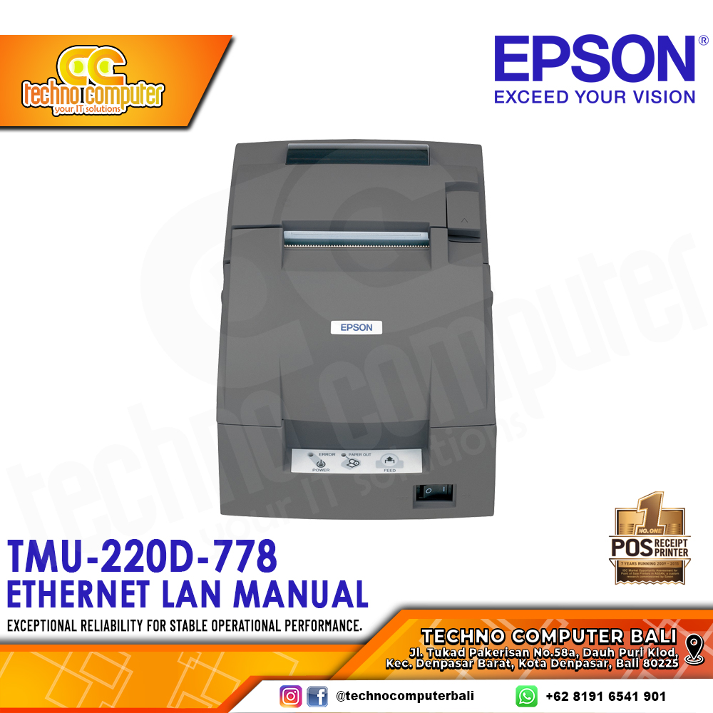 PRINTER KASIR Dot Matrix EPSON TM-U220D-778 Ethernet LAN Manual