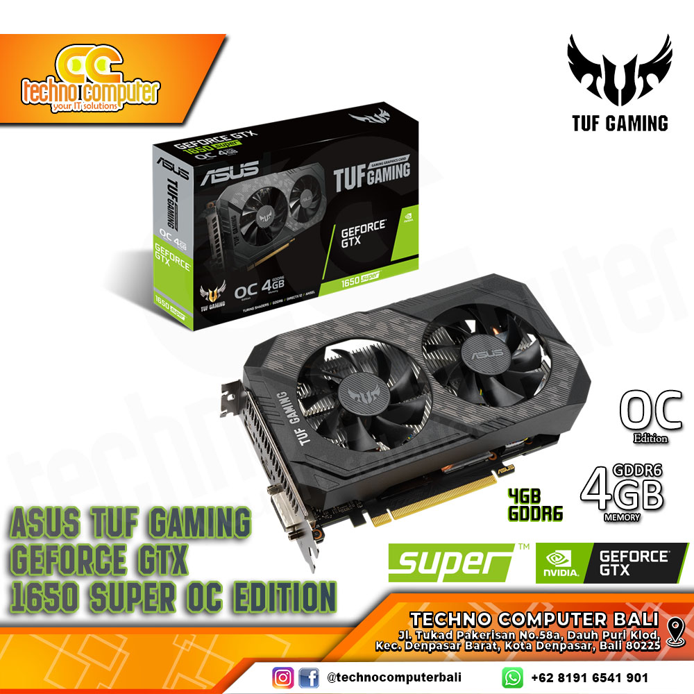 ASUS TUF GAMING NVIDIA GeForce GTX 1650 Super OC Edition 4GB GDDR6