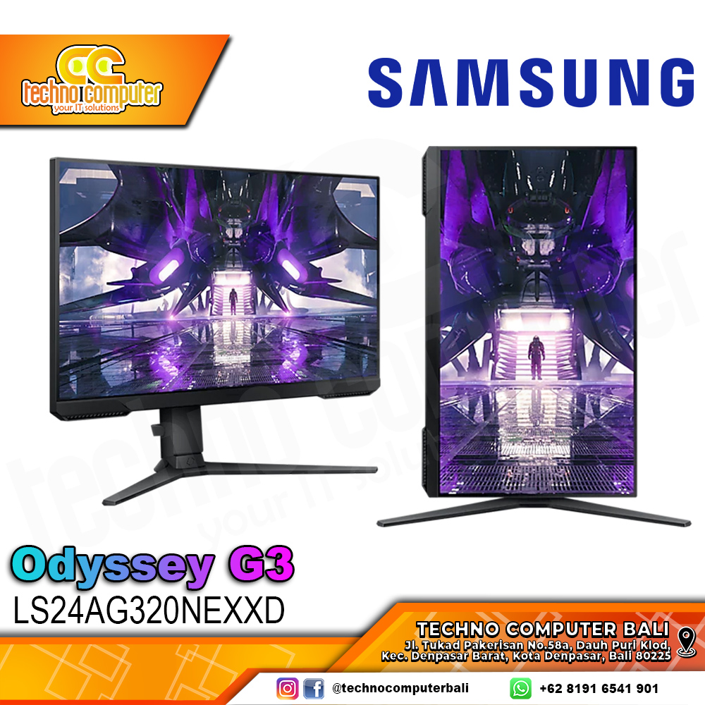 SAMSUNG ODYSSEY G3 LS24AG320NE Gaming Monitor - 24 inch, FHD (1920 x 1080), VA, 165Hz, 1ms, FreeSync