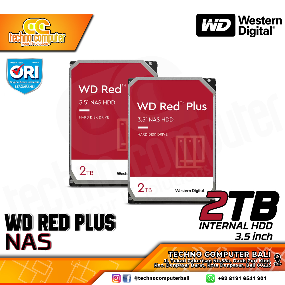 HDD INTERNAL NAS 3.5 inch WD RED Plus 2TB