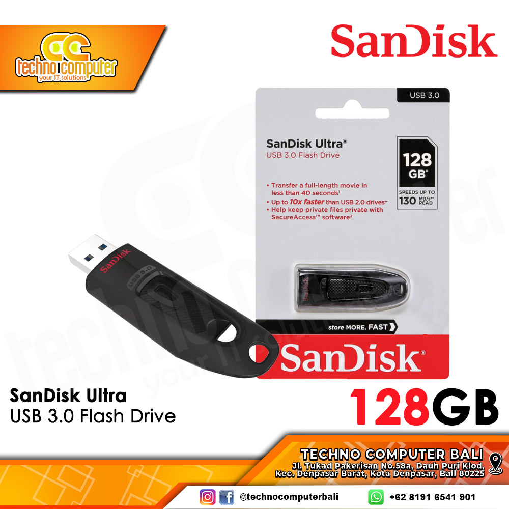 FLASHDISK SANDISK 128GB Ultra USB 3.0 