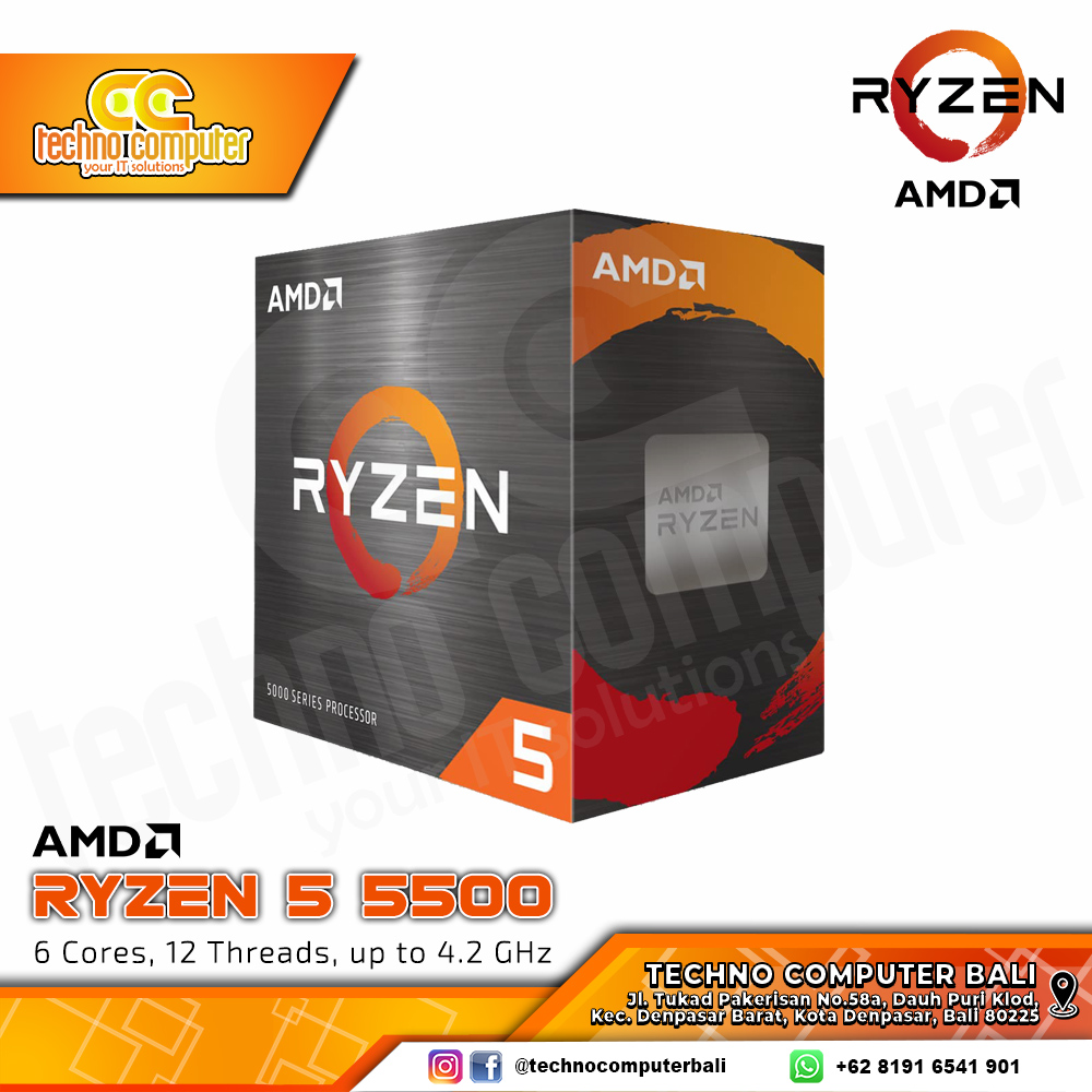 PROCESSOR AMD RYZEN 5 5500 - 6 Core 12 Threads Up to 4.2GHz - Socket AM4