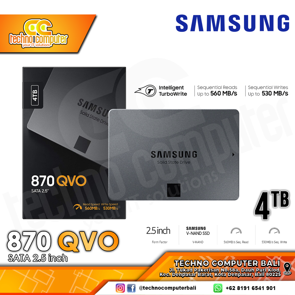 SSD SAMSUNG 870 QVO SATA III 2.5 inch - 4TB