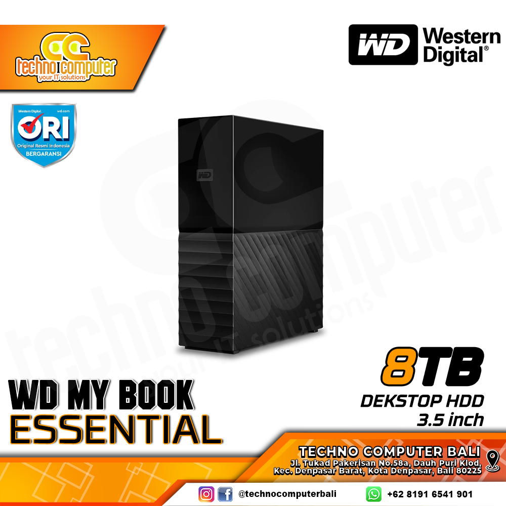 HDD EXTERNAL 3.5 inch WD MY BOOK ESSENTIAL 8TB