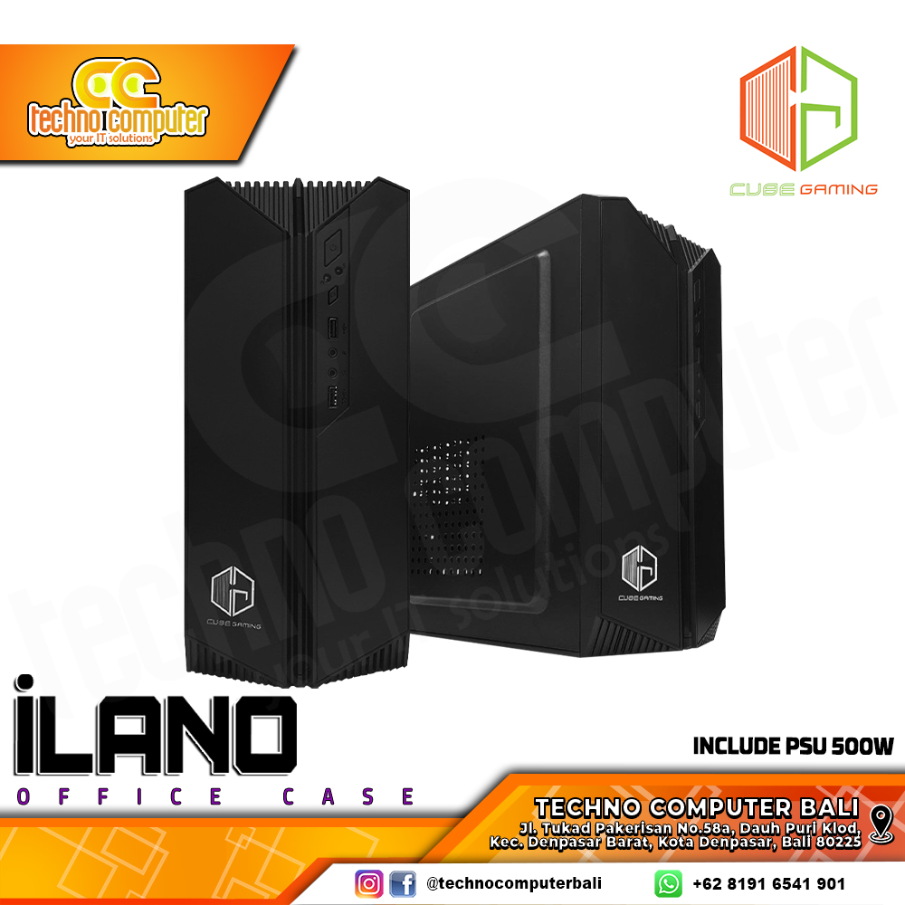 CASING CUBE GAMING ILANO - Mid Tower mATX Case (Free PSU 500w)