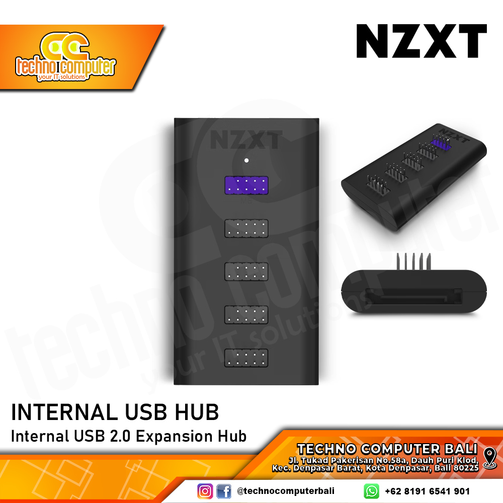 NZXT Internal USB Hub (Gen 3) 4x Internal USB Port Extension