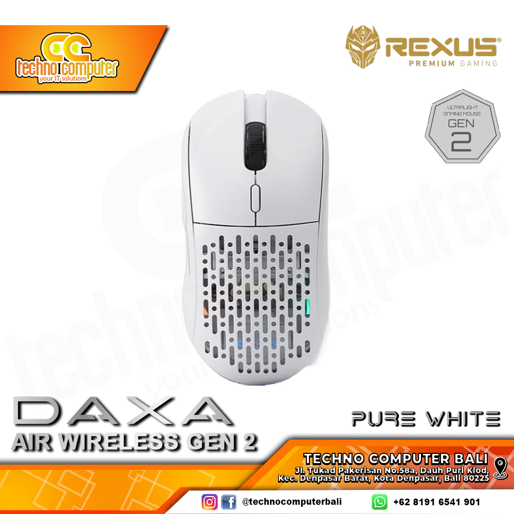 REXUS DAXA Air IV Wireless Gen 2 White - Gaming Mouse Wireless