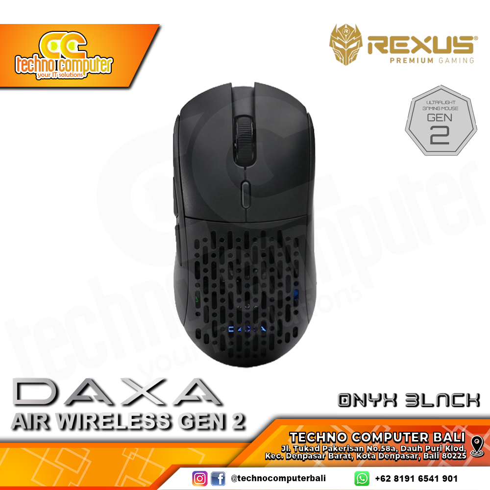REXUS DAXA Air IV Wireless Gen 2 Black - Gaming Mouse Wireless
