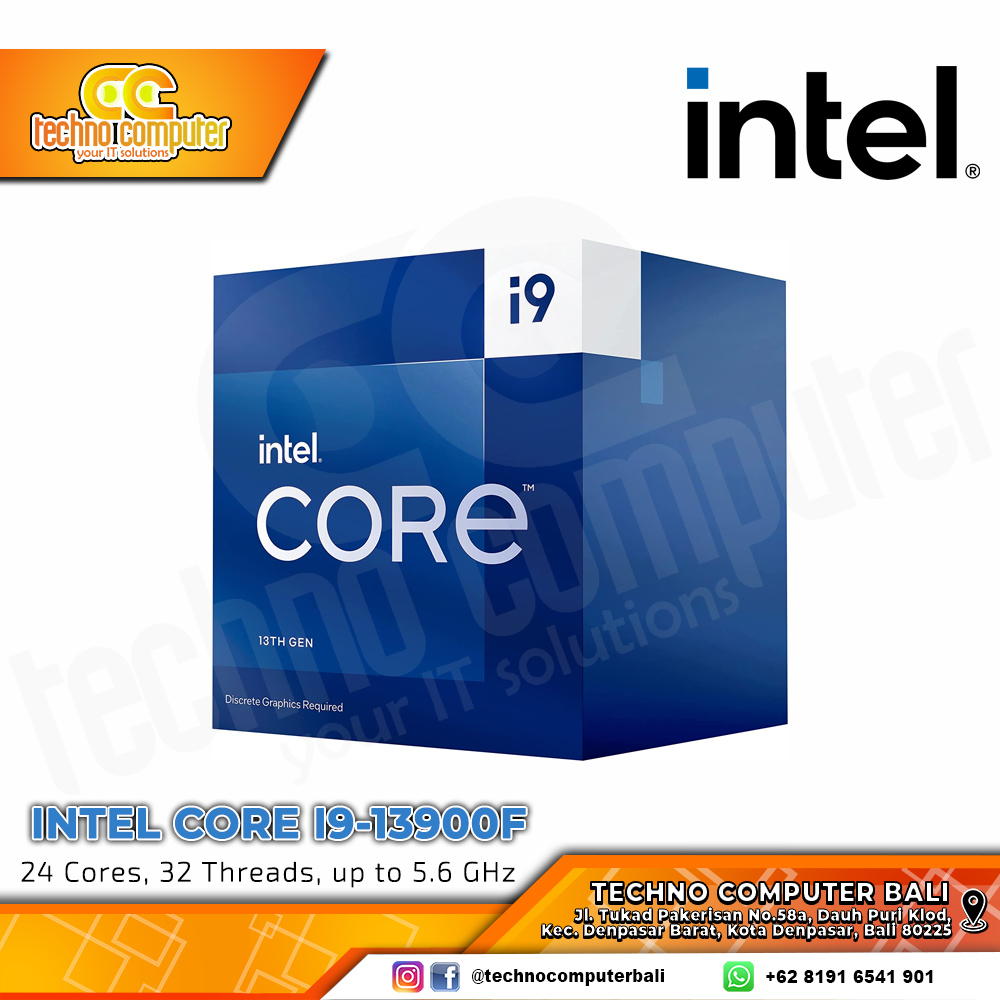 PROCESSOR INTEL CORE I9-13900F - 24 Cores 32 Threads Up to 5.60GHz - Socket LGA1700