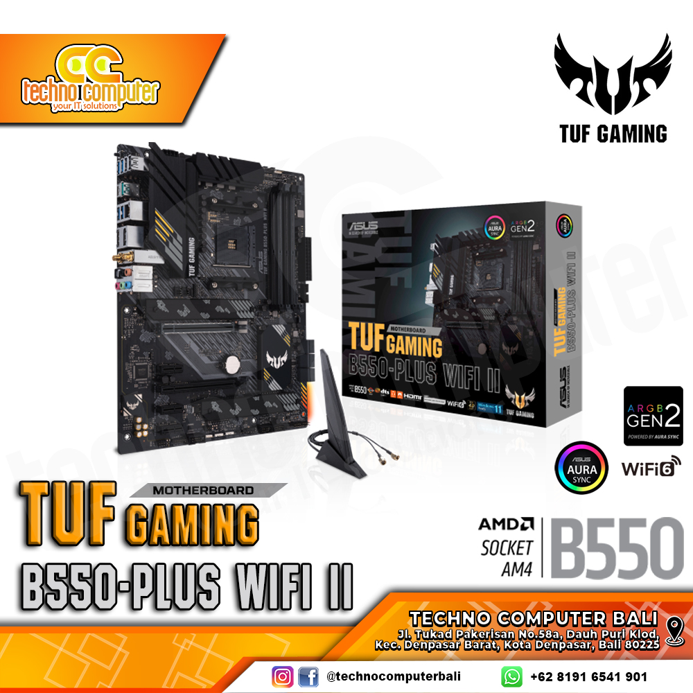 ASUS TUF GAMING B550-PLUS WIFI II - ATX, AM4, B550, DDR4