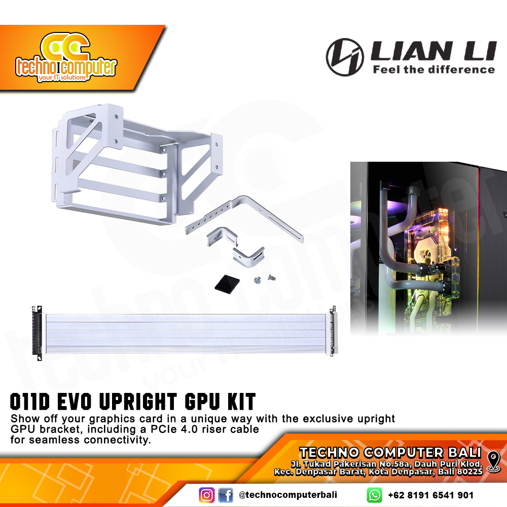 LIAN LI O11DE-2W UPRIGHT GPU KIT For LIAN LI O11 DYNAMIC EVO - WHITE