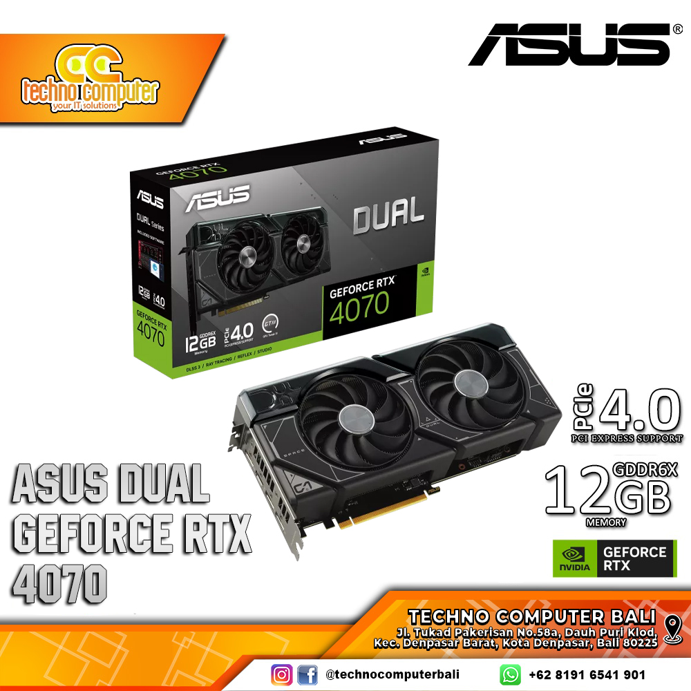 ASUS DUAL NVIDIA GeForce RTX 4070 12GB GDDR6X