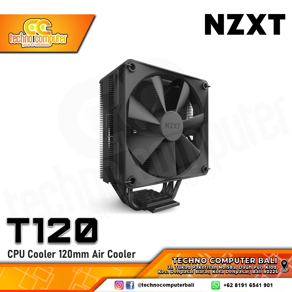 NZXT T120 Matte Black - CPU Cooler - 120mm Air Cooler