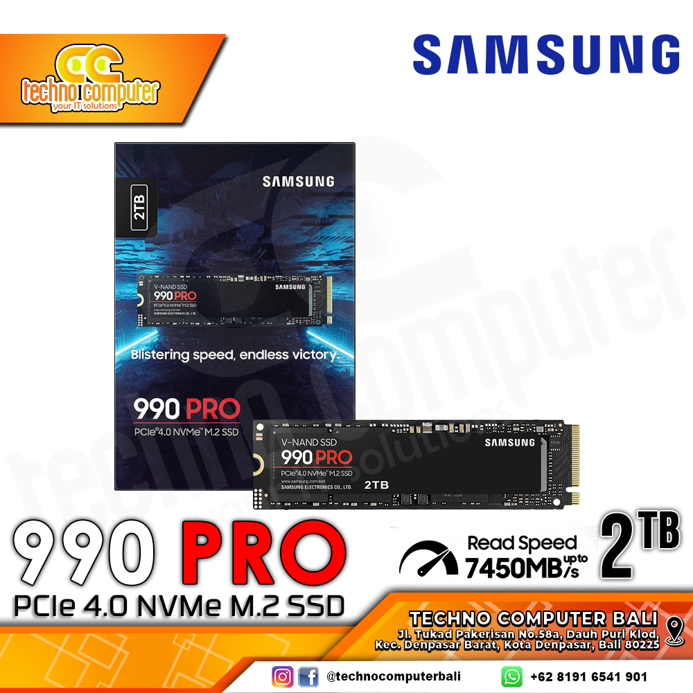 SSD SAMSUNG 990 Pro M.2 NVMe 2280 PCIe Gen4 x4 - 2TB