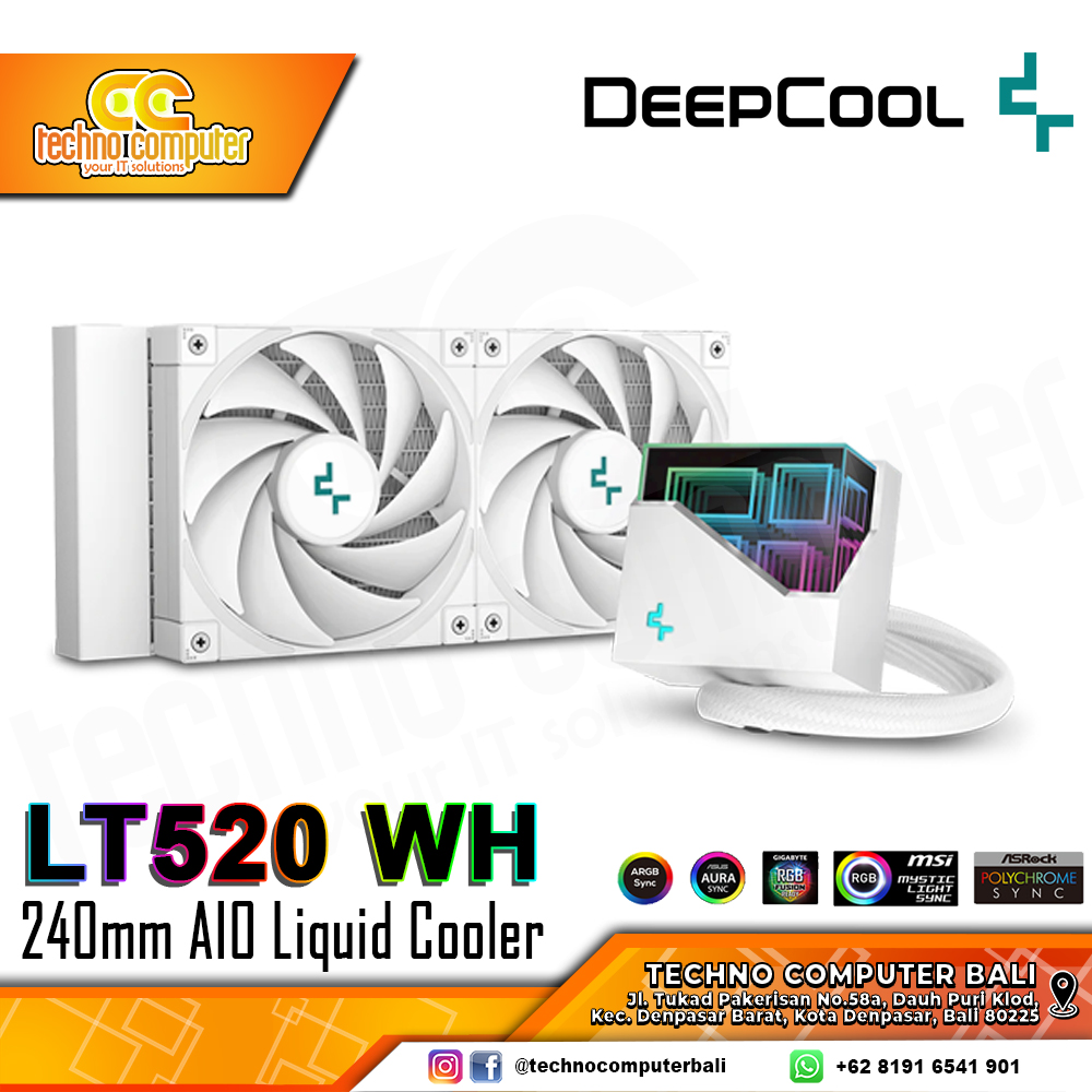DEEPCOOL LT520 White - CPU Cooler - 240mm AIO Liquid Cooler