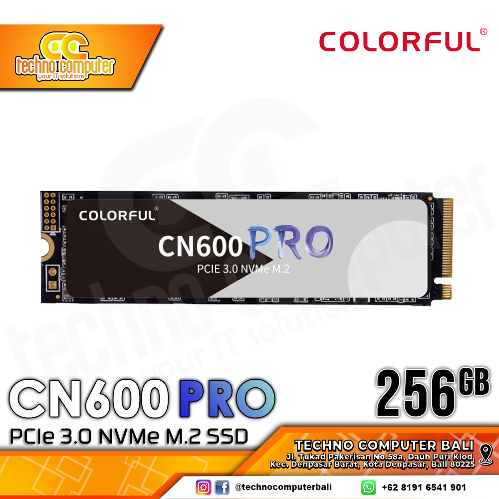 SSD COLORFUL CN600 PRO M.2 NVMe 2280 PCIe Gen3 x4 - 256GB
