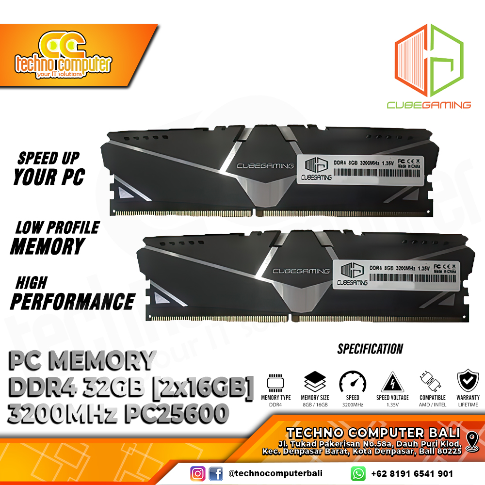 DDR4 CUBE GAMING BLADE 32GB (2x16GB) Kit 3200Mhz
