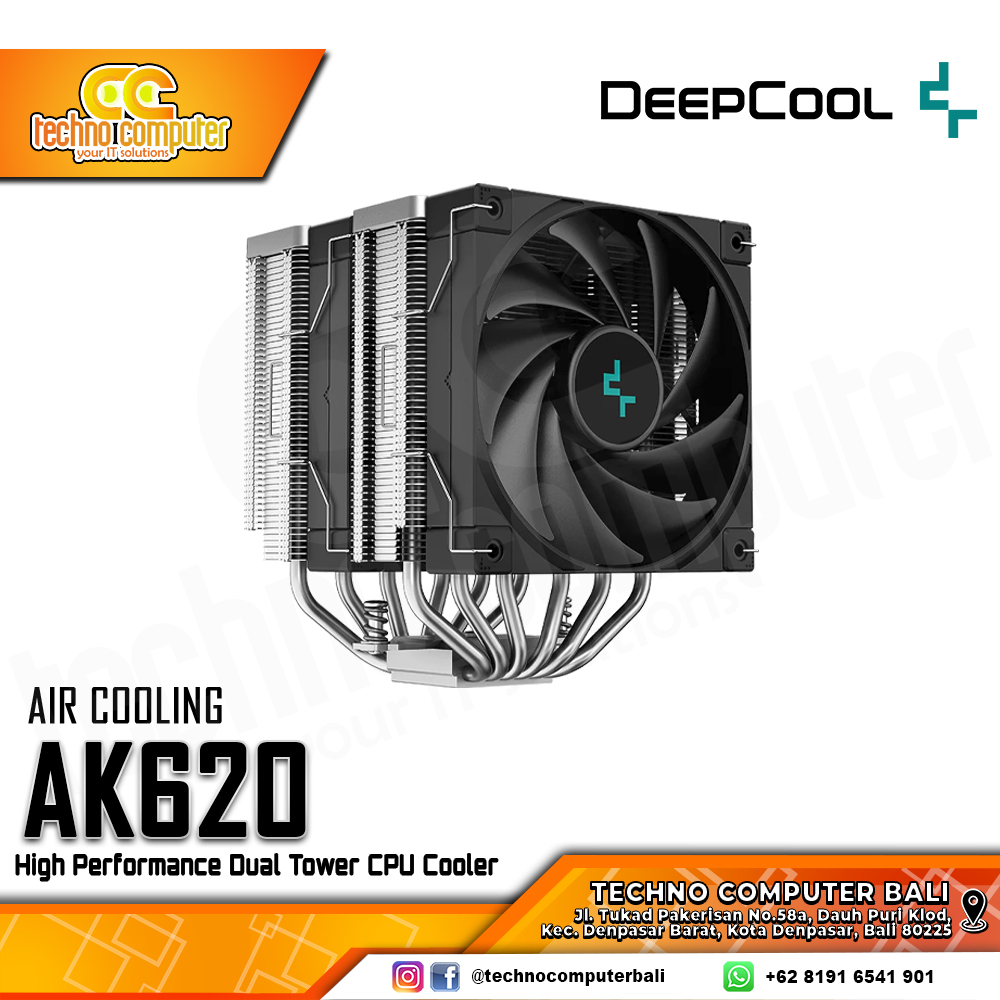 DEEPCOOL AK620 Black - CPU Cooler - 120mm Air Cooler