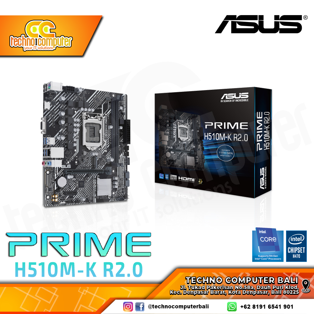 ASUS PRIME H510M-K R2.0 - mATX, LGA1200, H510, DDR4 