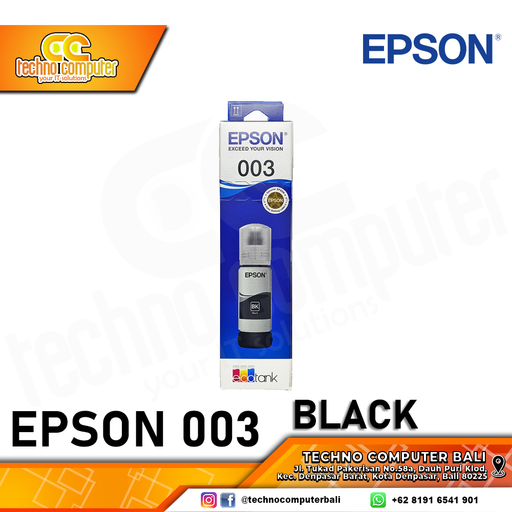 REFILL TINTA EPSON 003 BLACK ORIGINAL