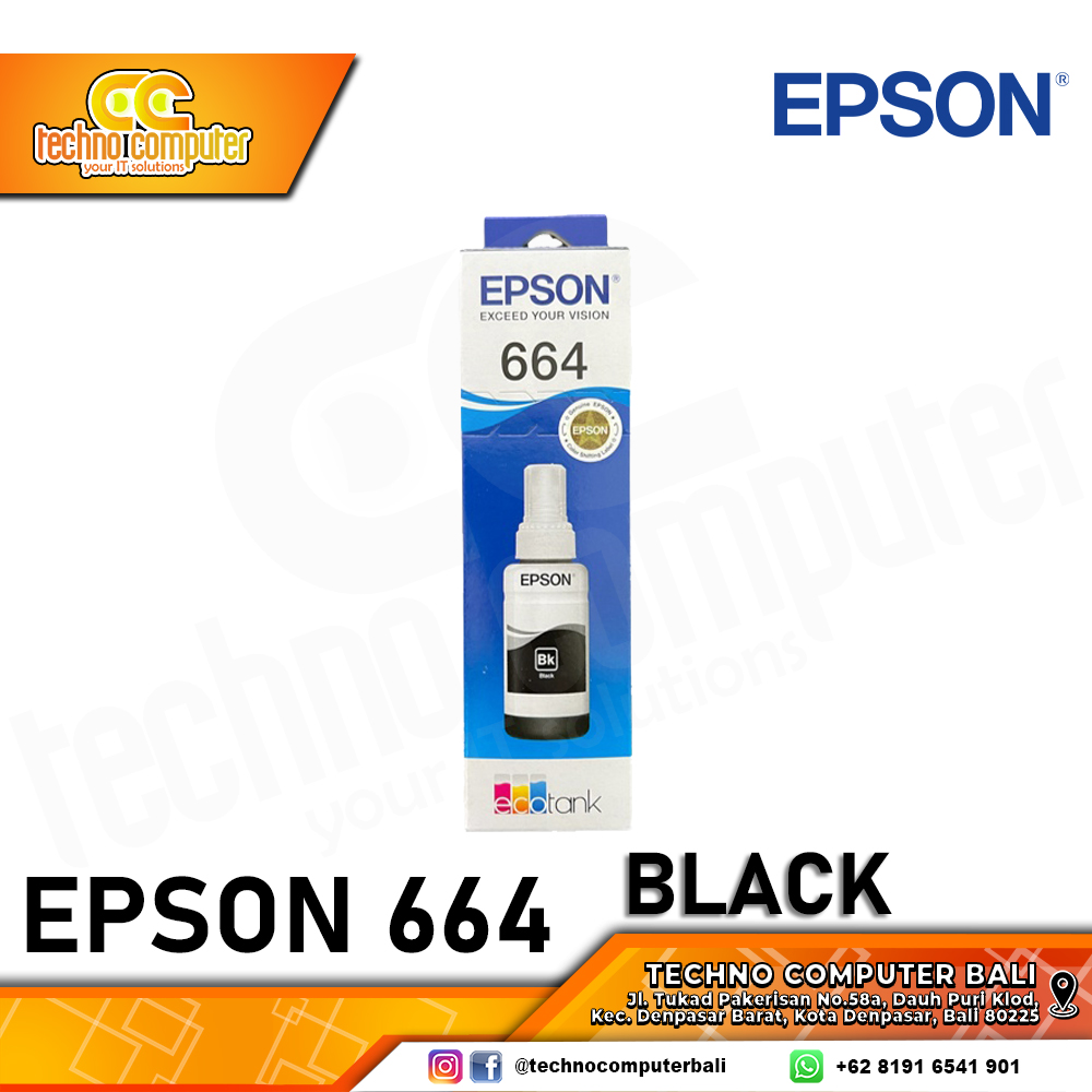 REFILL TINTA EPSON 664 BLACK ORIGINAL