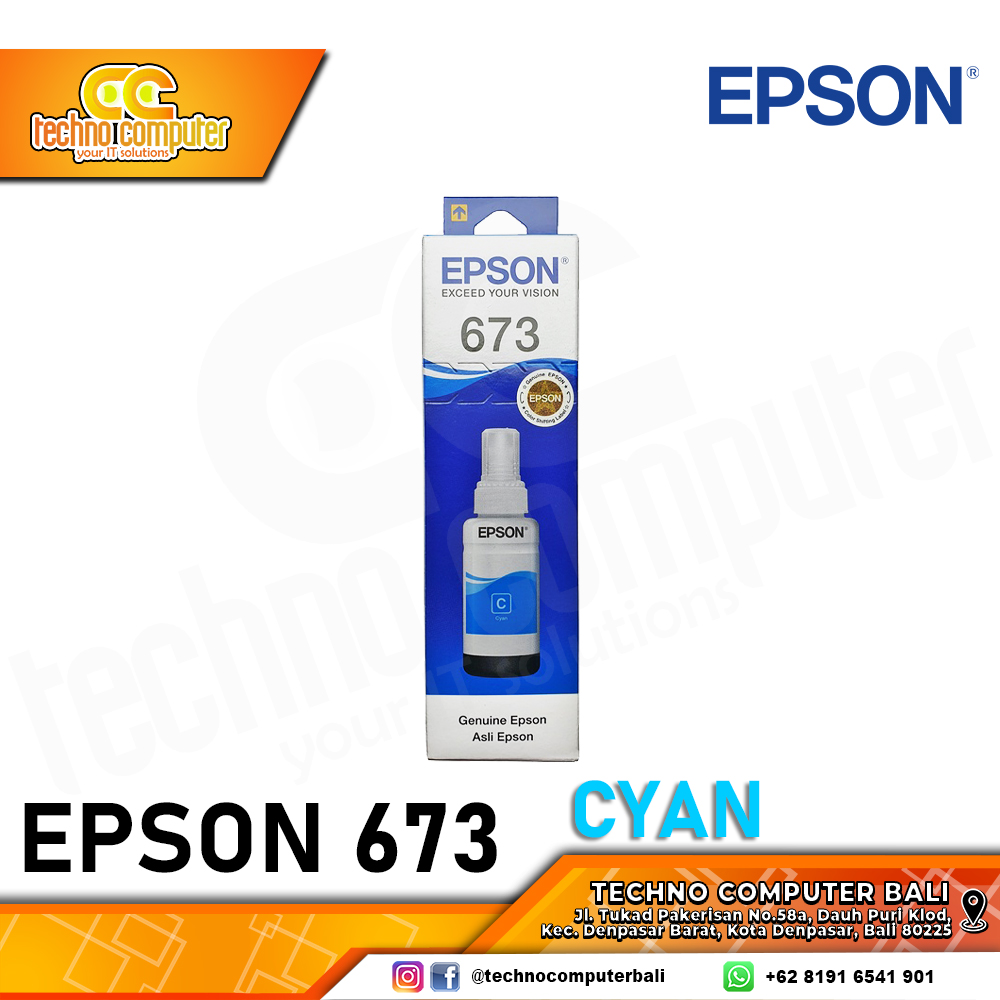 REFILL TINTA EPSON 673 CYAN ORIGINAL