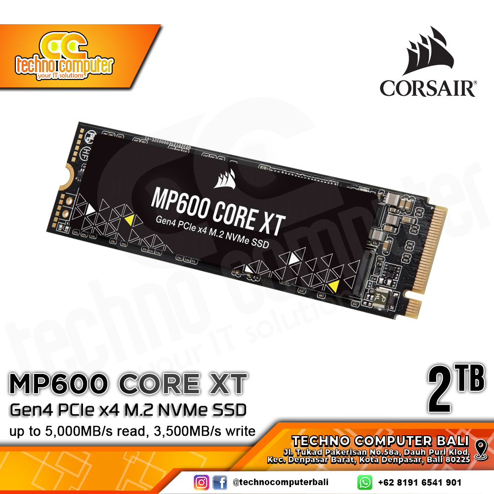 SSD CORSAIR MP600 CORE XT M.2 NVMe 2280 PCIe Gen4 x4 - 2TB
