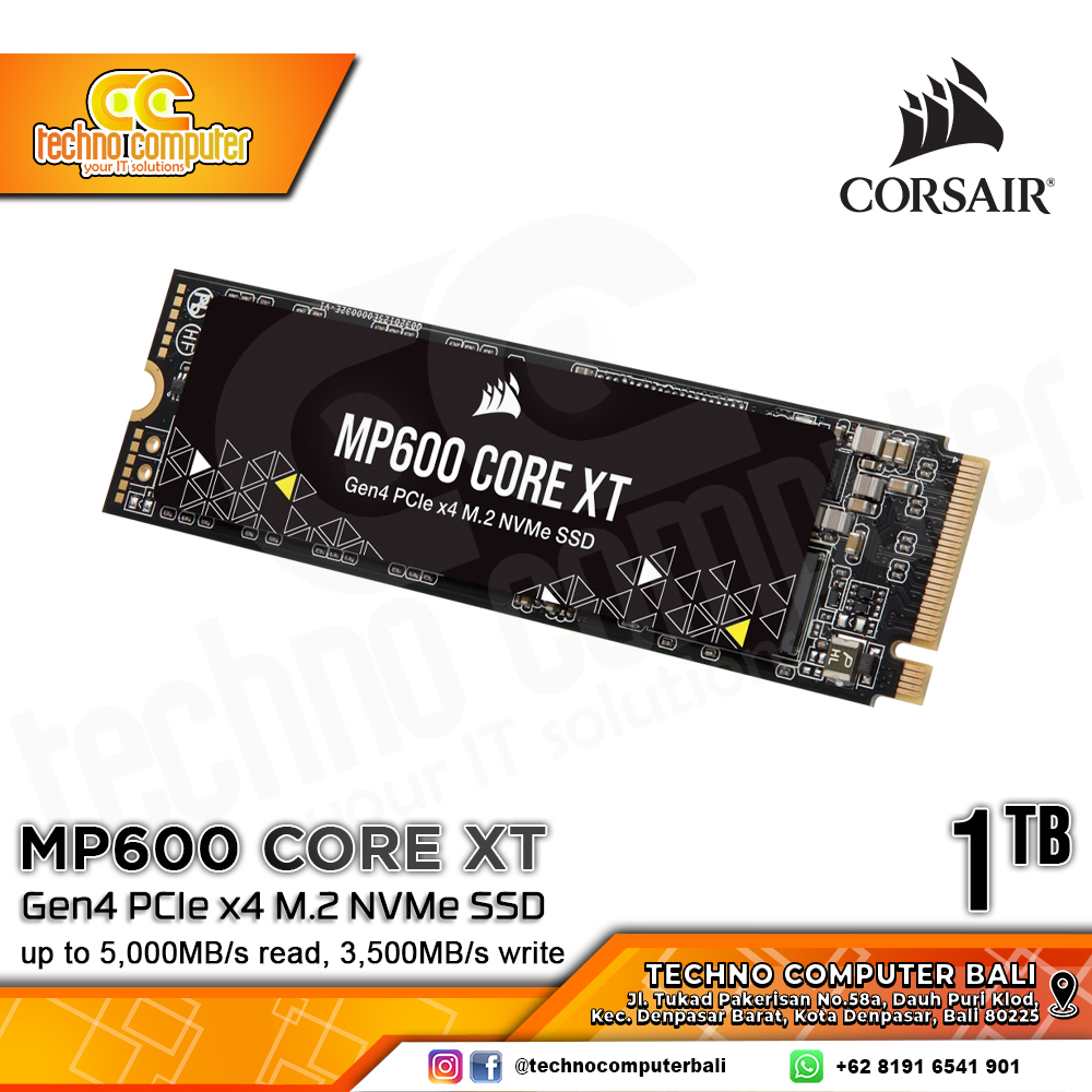 SSD CORSAIR MP600 CORE XT M.2 NVMe 2280 PCIe Gen4 x4 - 1TB