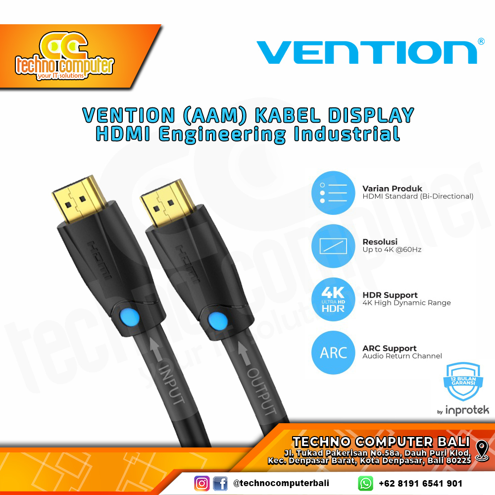 VENTION KABEL HDMI Male to Male Engineering Industrial - AAM 25M