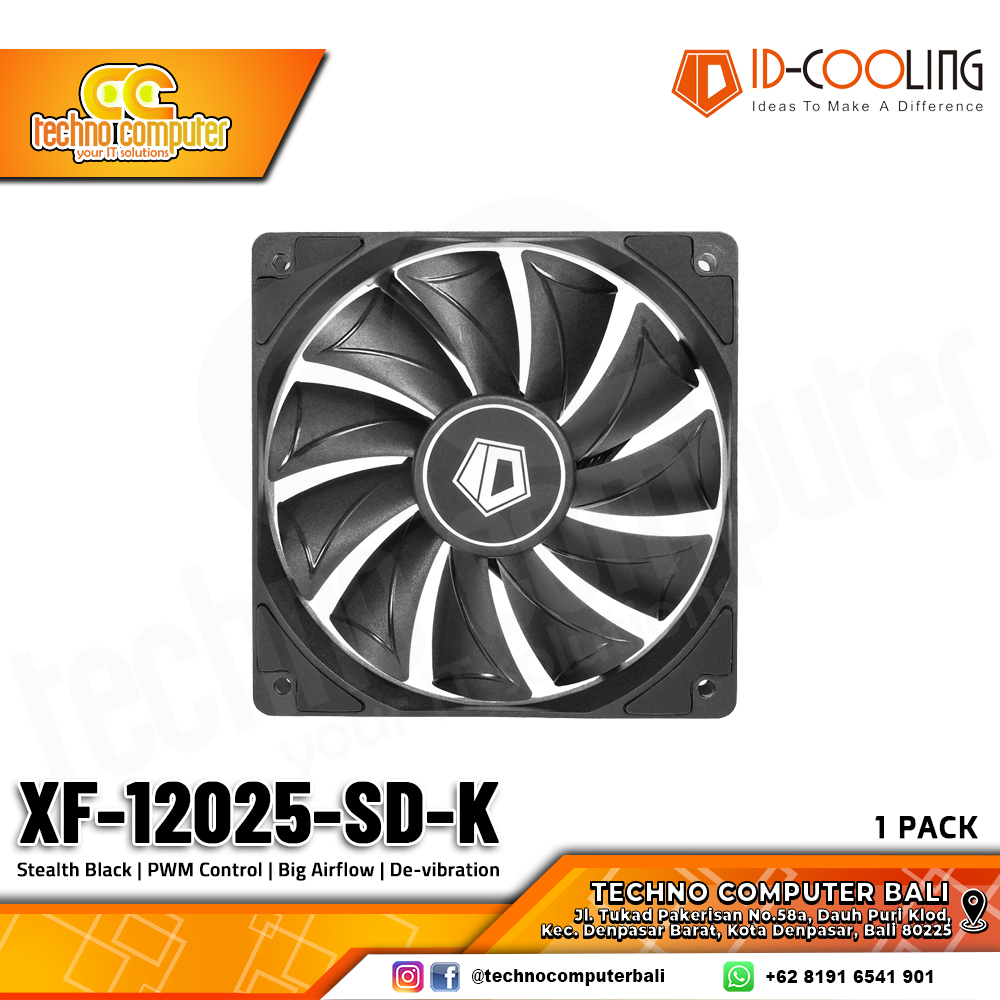 FAN CASING ID-COOLING XF-12025-SD-K - 120mm PWM Fan Single Pack